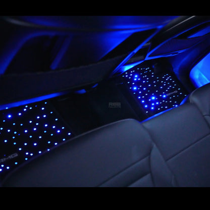 Fiber Optic Twinkle Stars Car Mats WaterProof Star Light Car LED Rugs With APP Remote Control Light Effect