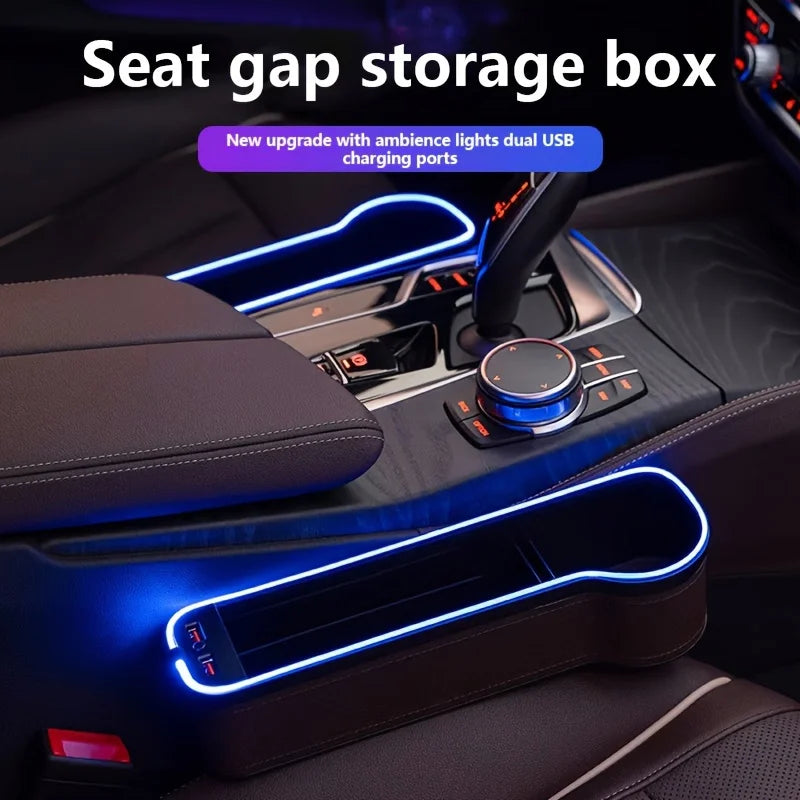 Car Seat Gap Organizer with USB Chargers