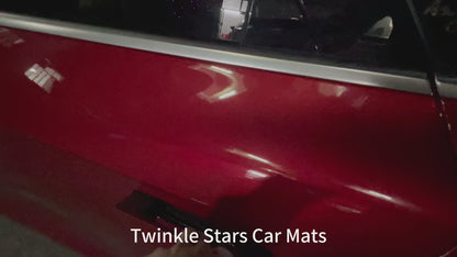 Fiber Optic Twinkle Stars Car Mats WaterProof Star Light Car LED Rugs With APP Remote Control Light Effect